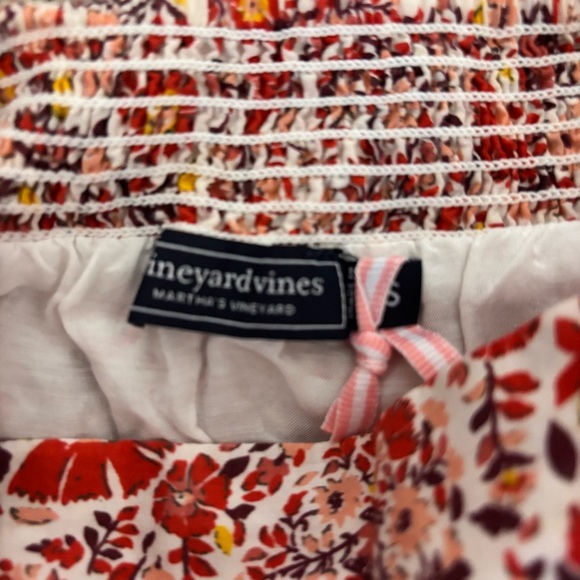 Vineyards Vines Red Floral Midi Skirt Bohemian Preppy Women’s Size Small - Picture 5 of 7